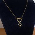 Collar con Inicial de Corazón en Acero Inoxidable